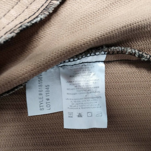 FdJ French Dressing Women's Large Brown Stretch Denim Jacket Button Up Pockets - Picture 12 of 12